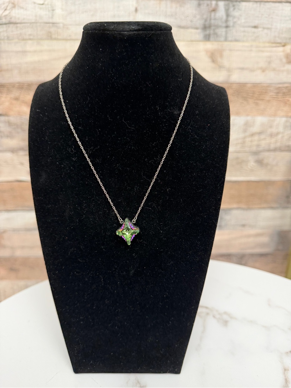 Sabika Iridescent Rhinestone Necklace
